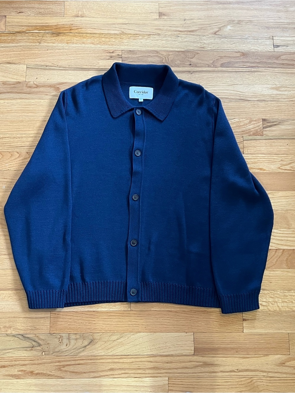 Corridor Button Down Sweater Navy
